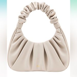 JW Pei Beige Gabbi Ruched Hobo Handbag